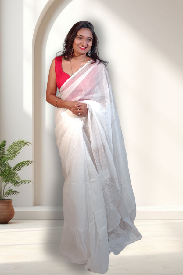 Oshana Ikkat (White)