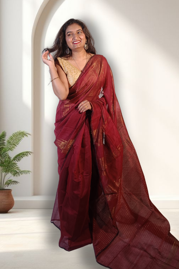 Oshana Ikkat (Maroon)