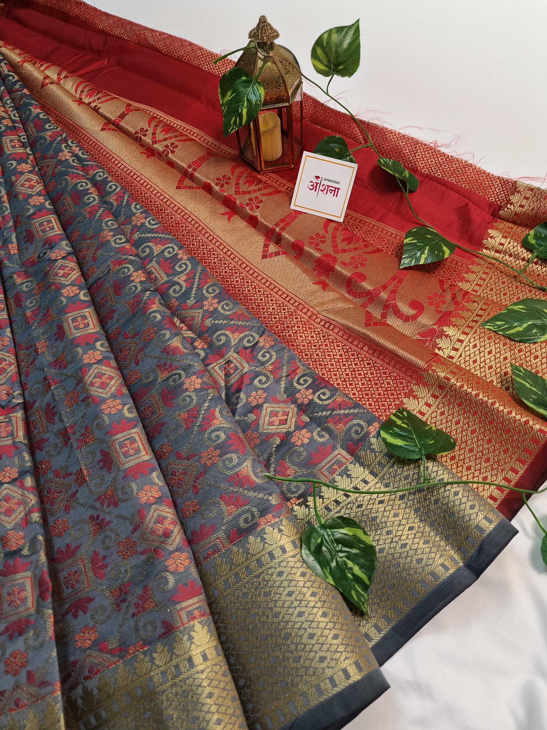 Proper Patola (Grey)